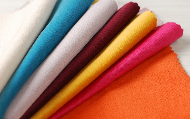 Fabric swatch library for material selection