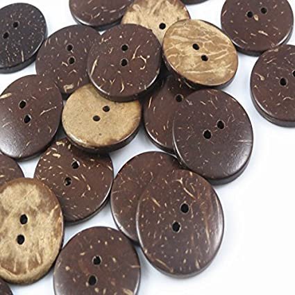 Coconut Buttons with natural texture
