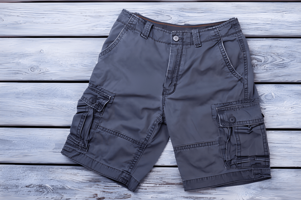 Functional cargo shorts with utility pockets