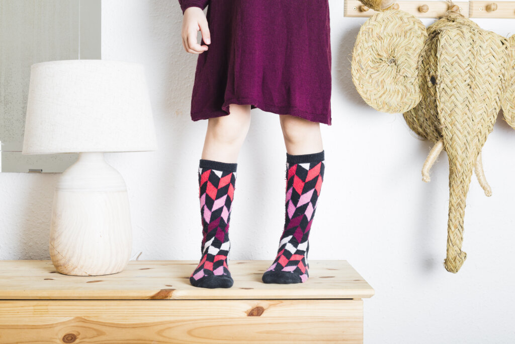 Custom printed sock production