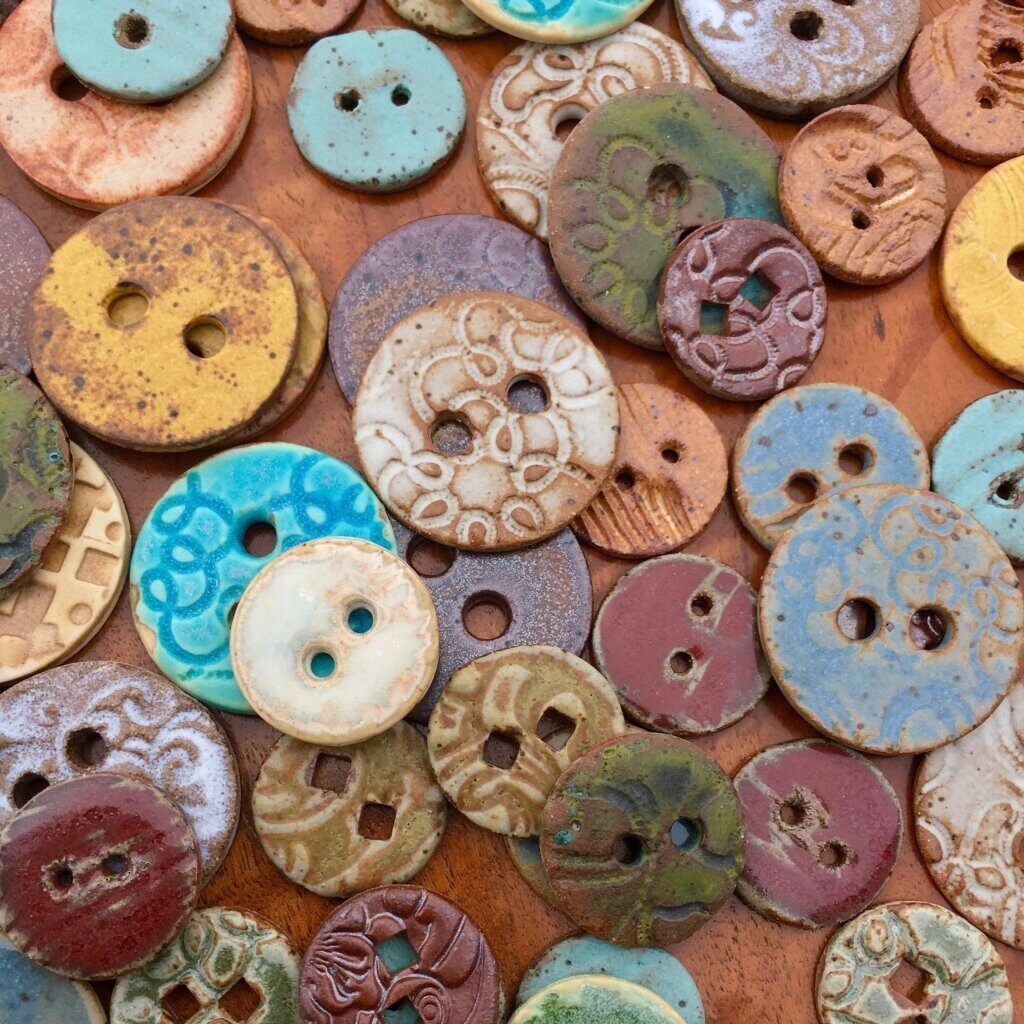 Hand-woven Ceramic Buttons