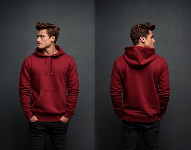Classic pullover hoodie with kangaroo pocket