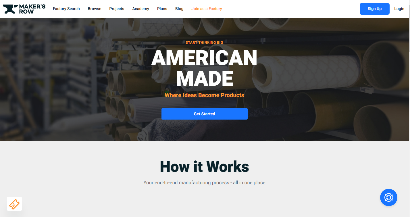 Global manufacturing partner mapping interface