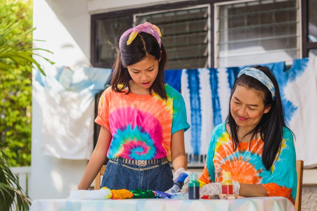 Different types of textile dyes arranged for comparison