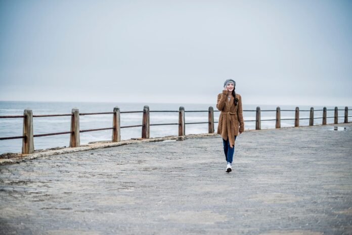 Wrap-style cardigan with belted closure