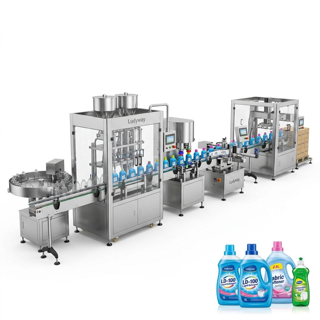 Automated Liquid Detergent Filling Packaging Line