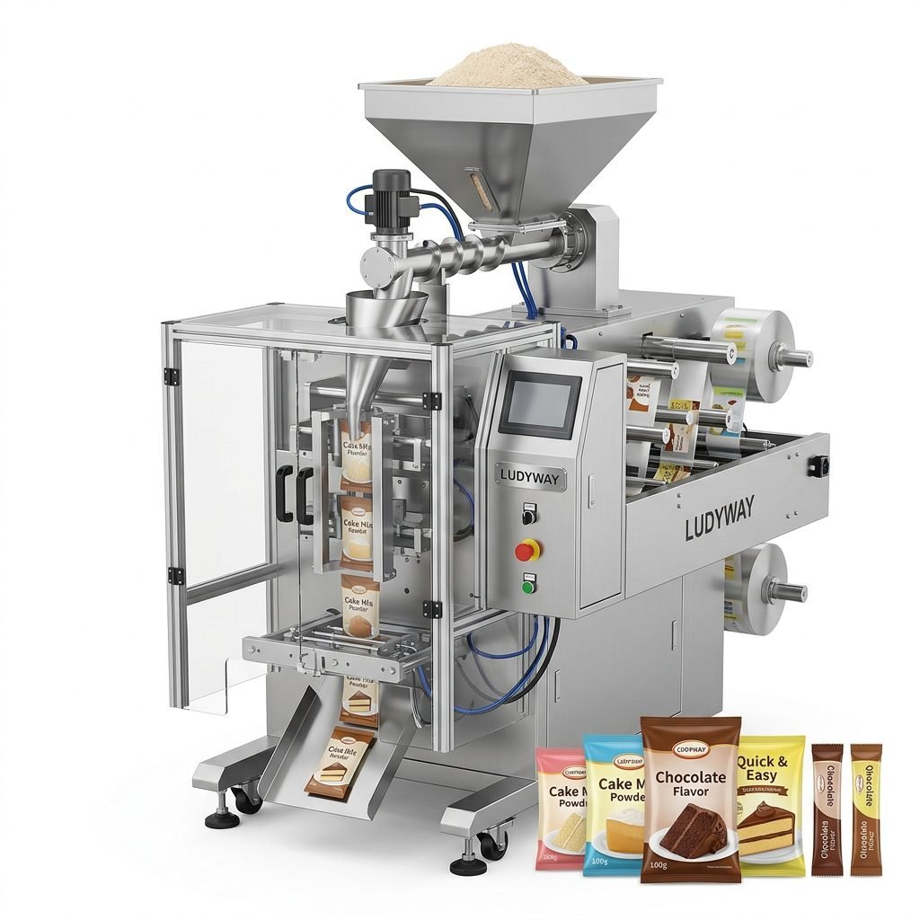 Automatic Cake Mix Packaging Machine for Powder Sachets and Stick Packs