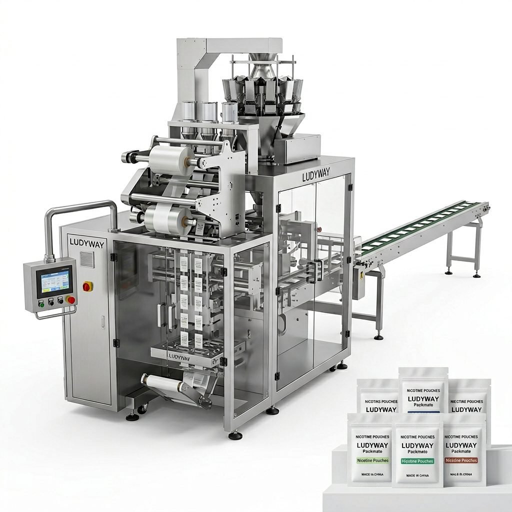 Automatic Nicotine Pouch Production Line for High Speed Sachet Packaging