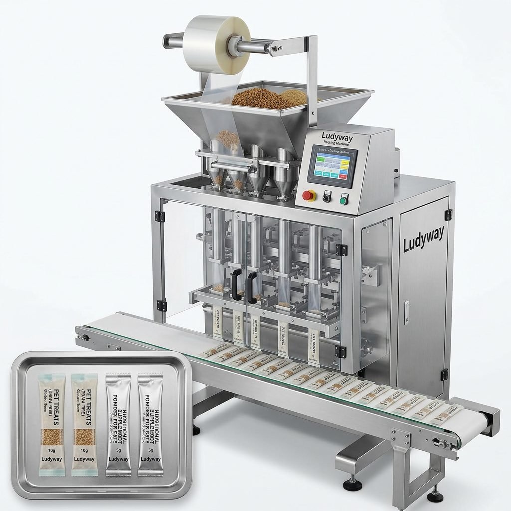 Automatic Pet Treat Packaging Machine for Granules and Powders Multi Lane Stick Pack Syste_ac43c48f