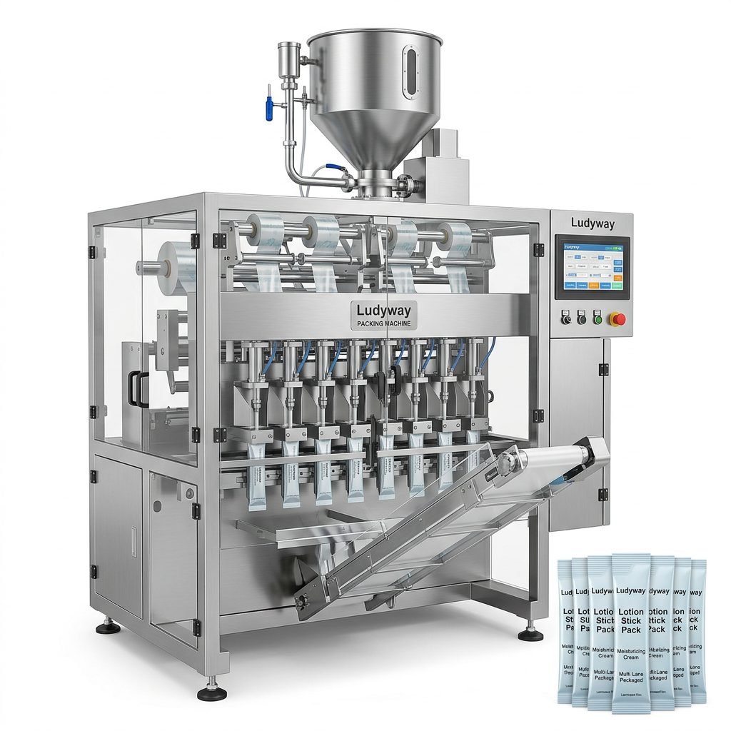 Automatic Stick Pack Machine for Lotion Multi Lane Liquid Packaging System