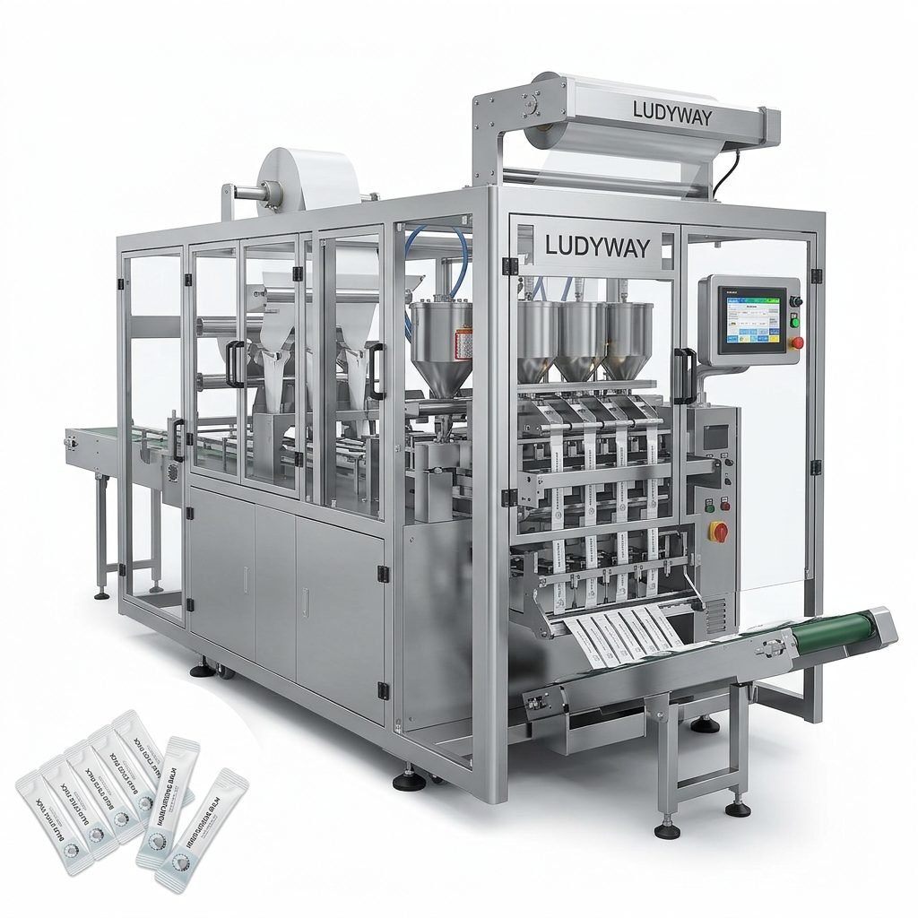 Automatic Stick Packing Machine for Balm with Multi Lane Filling