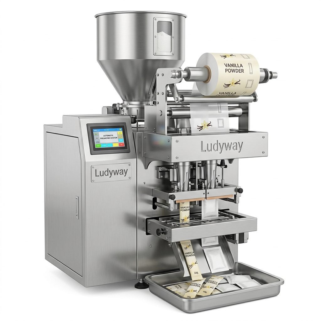 Automatic Vanilla Powder Packaging System for Stick Pack Sachet Filling