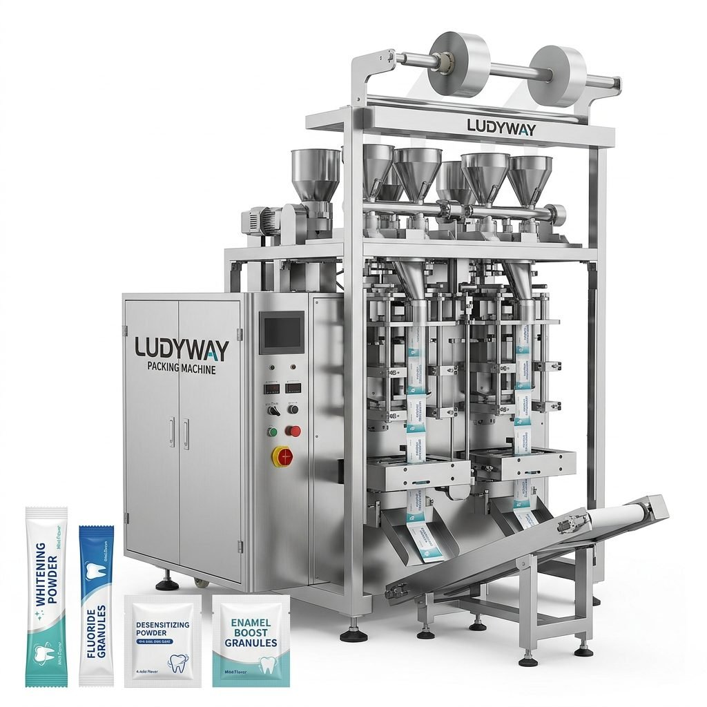 Dental Packaging Machine for Granule Powder Filling with Multi Lane Sachet System