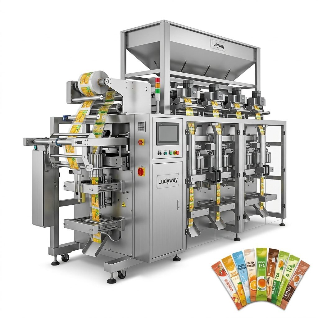 Drink Powder Stick Pack Machine Multi Lane Sachet Packaging System