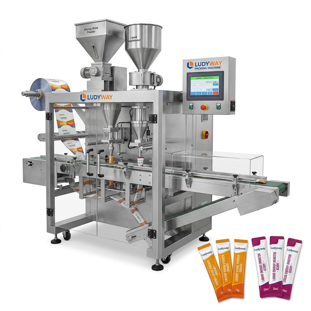 Energy Drink Powder Sachet Packaging Machine for Granules Liquids