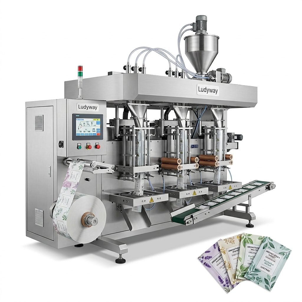 Essential Oil Sachet Packing Machine for Aromatherapy Multi Lane High Speed Model