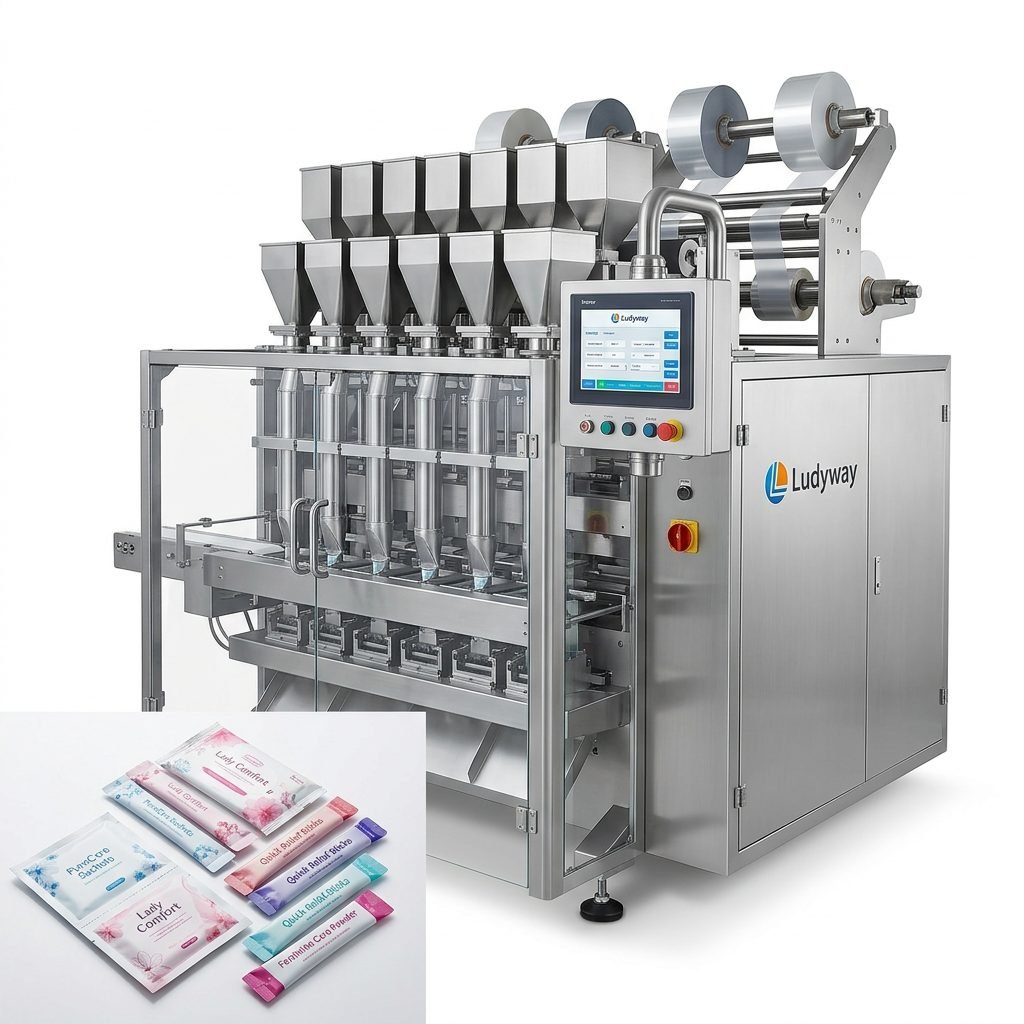 Feminine Hygiene Product Packaging Machine for Sachets and Stick Packs