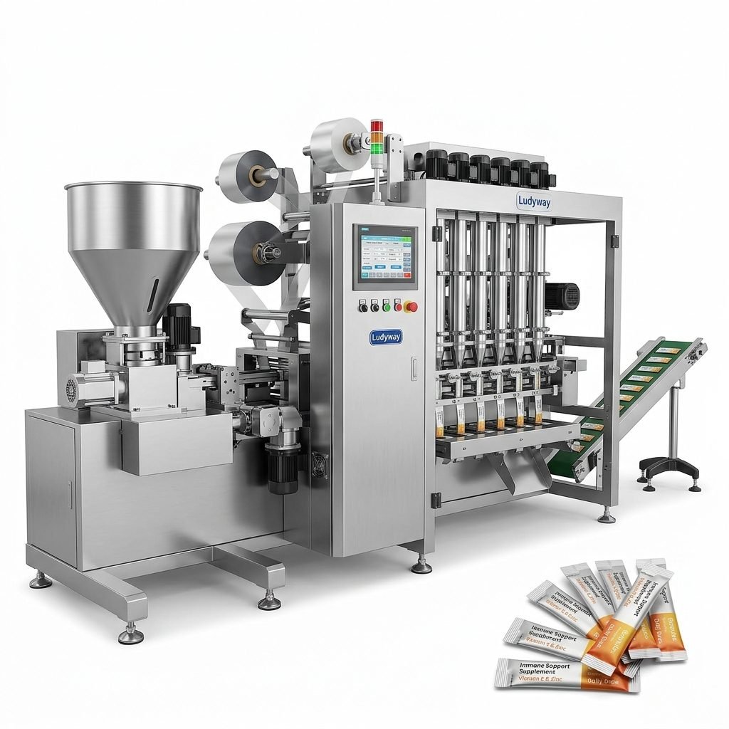 Fully automated supplement packaging line
