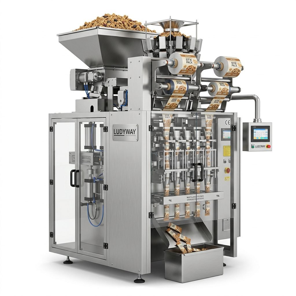 Granola Packaging Machine for Bulk Snacks Multi Lane Stick Pack Type High Speed Granule Pa_f621913c