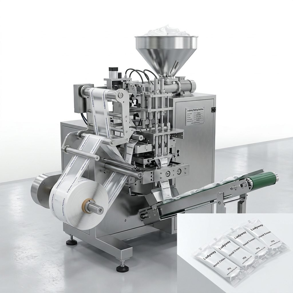 Hand Cream Sachet Packaging Machine for Tube Filling Sealing Applications