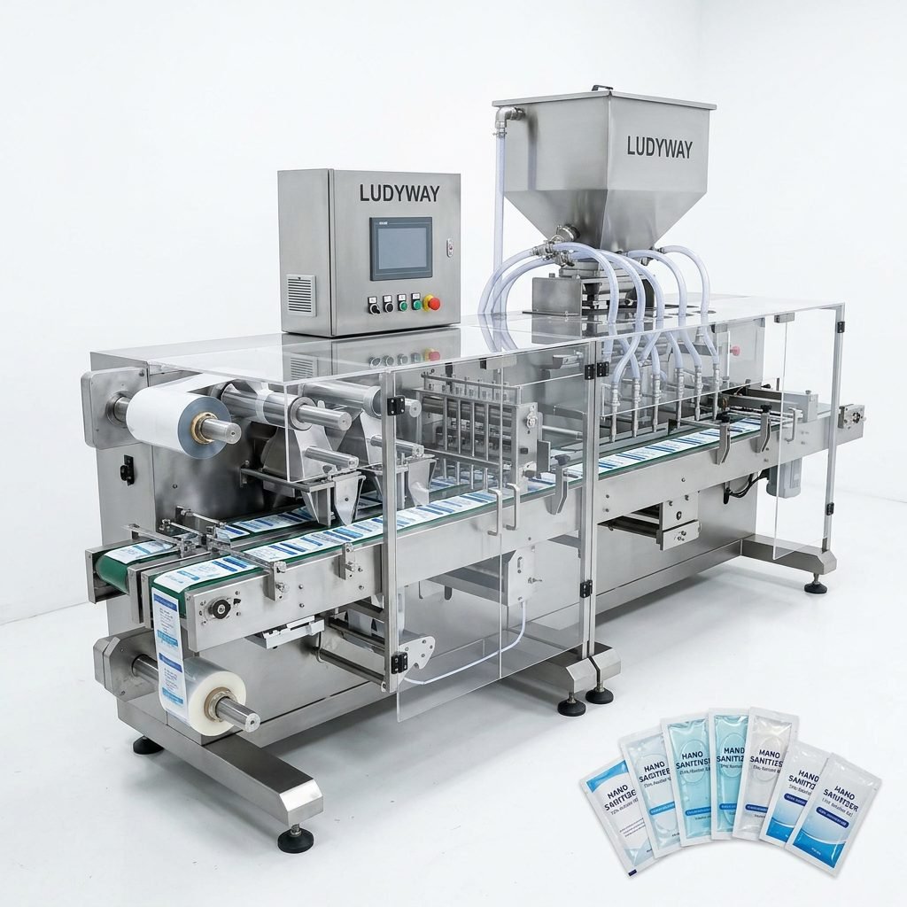 Hand Sanitizer Sachet Packaging Machine for Liquid Multi Lane Automatic Filling Sealing_ma_75a766e0