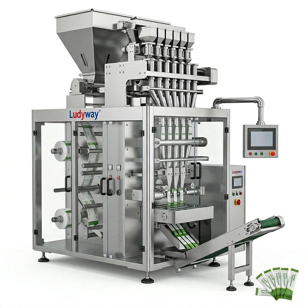 Herbal Supplement Granule Powder Sachet Stick Pack Packaging Machine System