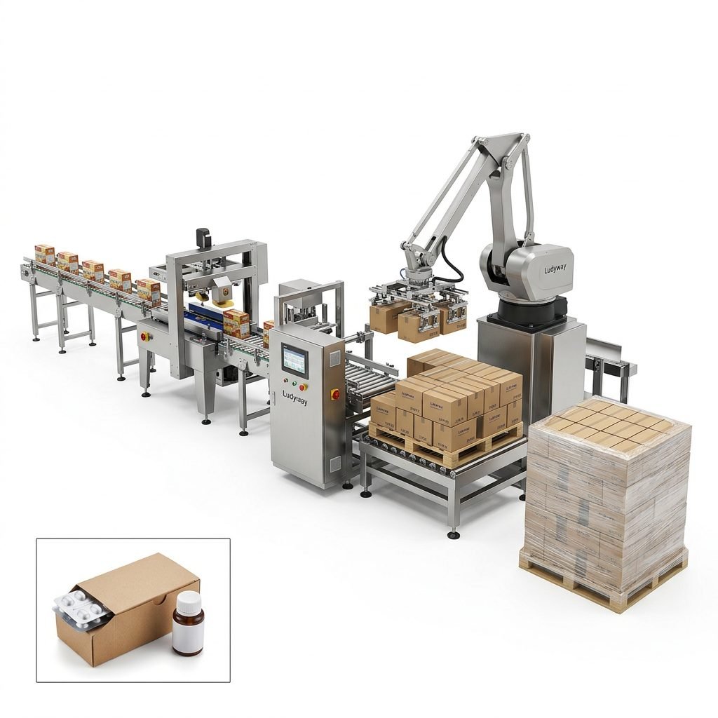 High-speed automated palletizing line
