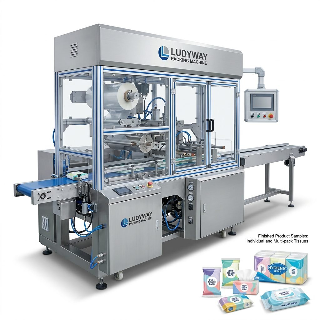 High Speed Automatic Tissue Pack Packaging Machine for Hygienic Products