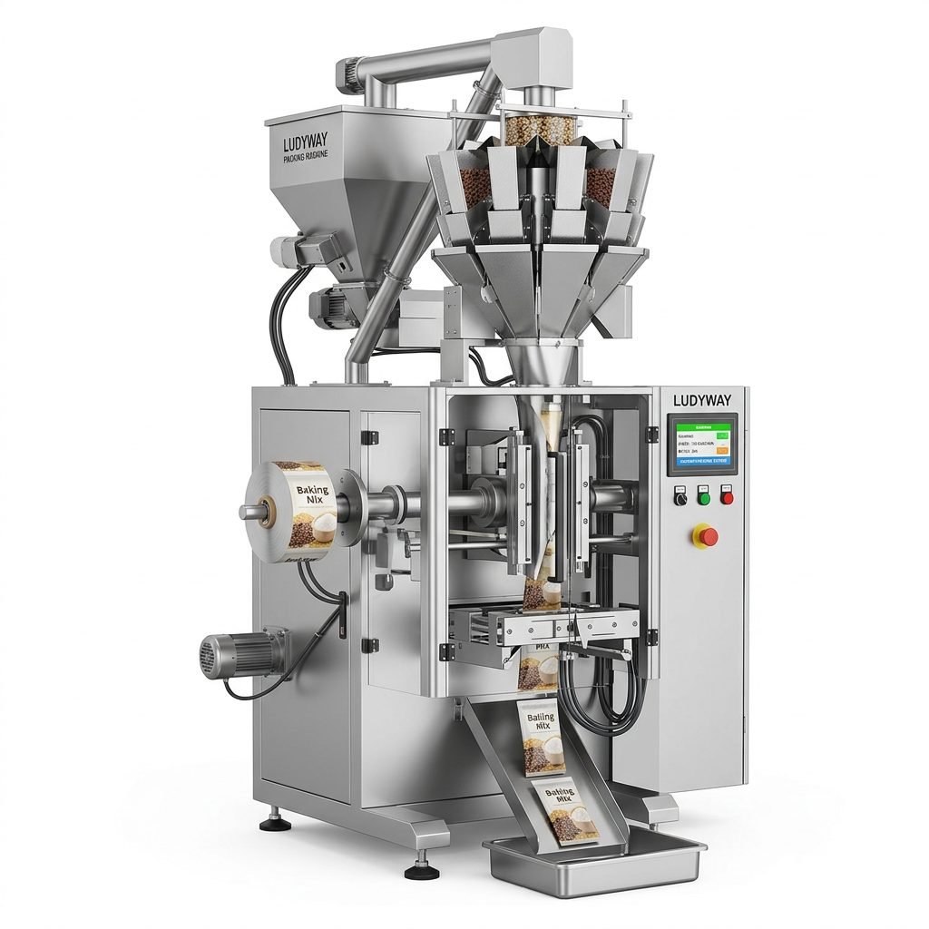 High Speed Baking Mix Sachet Packaging System for Granules Powder