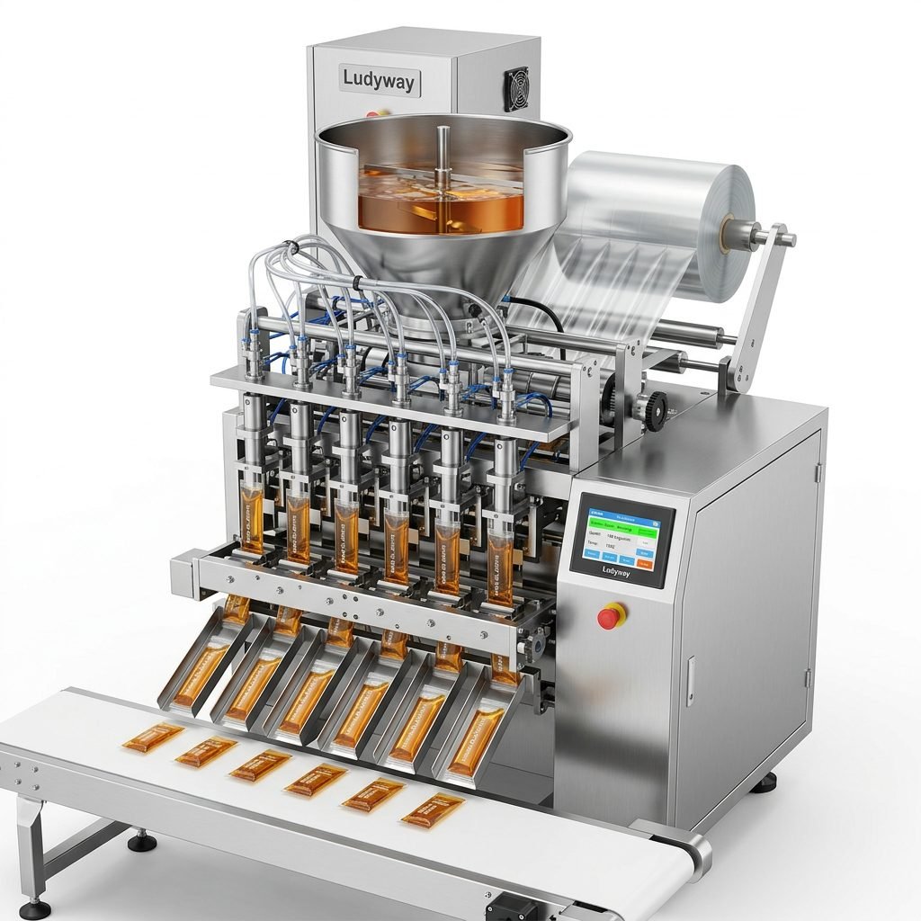 High Speed Engine Oil Additive Sachet Packaging Machine with Multi Lane Filling