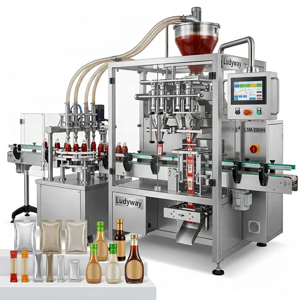 High Speed Liquid Sauce Packaging Machine for Sachets Bottles