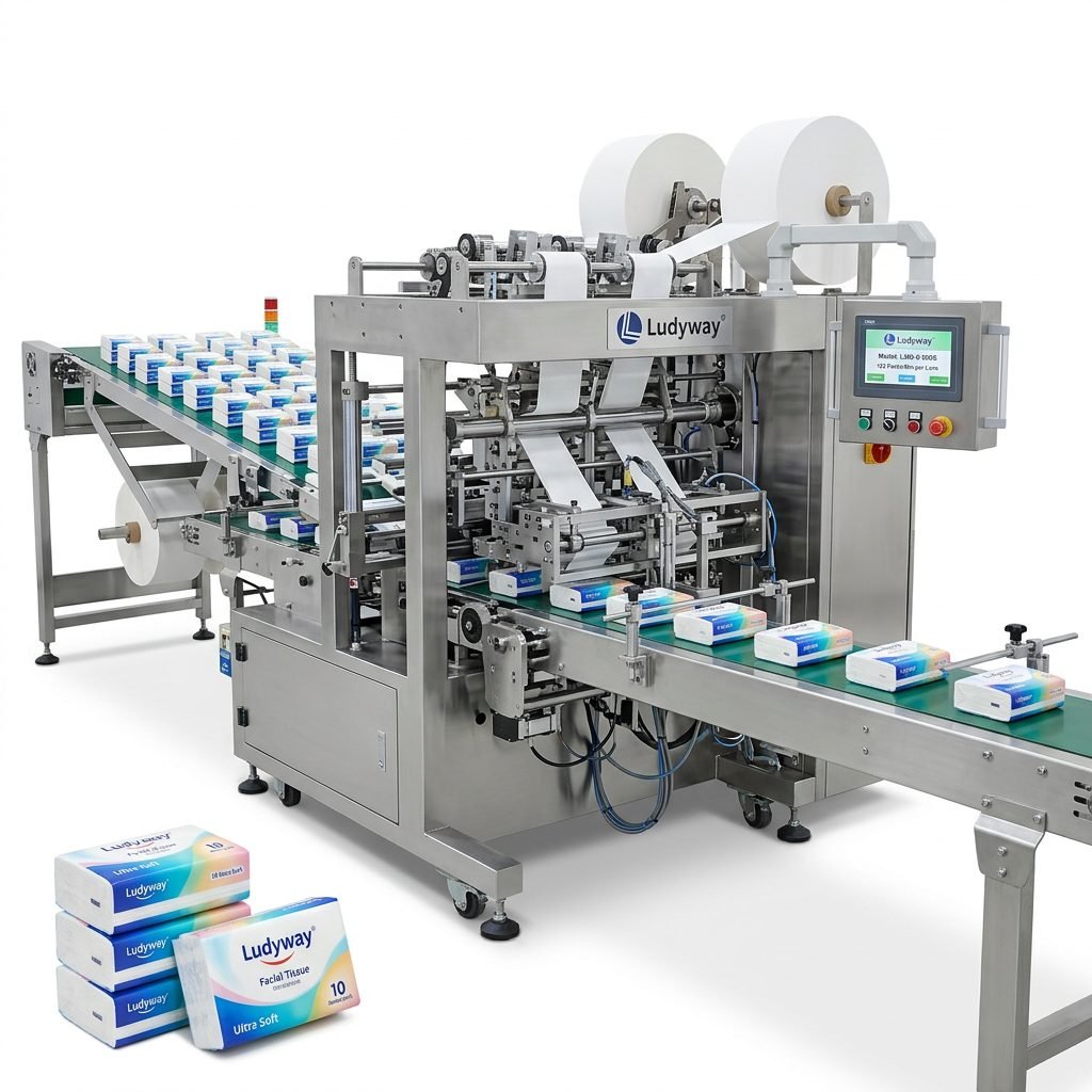 High Speed Multi Lane Facial Tissue Packing Machine for Automated Production Lines