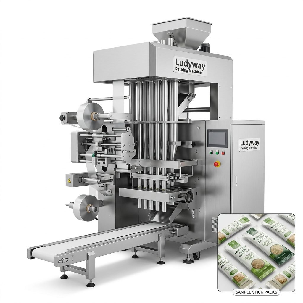 High Speed Multi Lane Stick Pack Machine for Organic Food Powder Granule Packaging