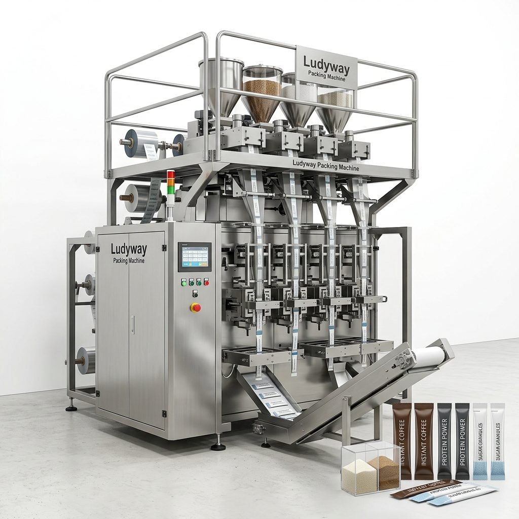 High Speed Stick Pack Machine for Granules Powder Multi Lane Packaging System