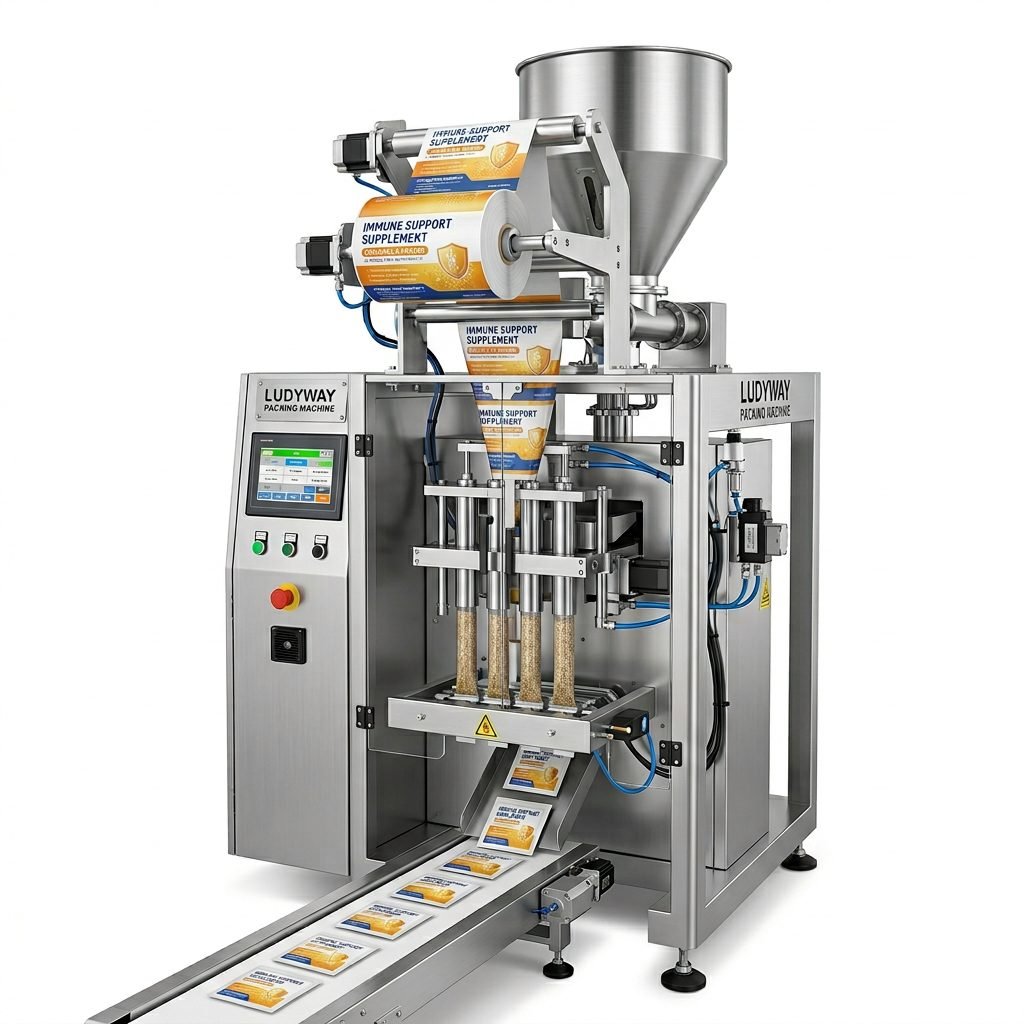 Immune Support Supplement Stick Pack Sachet Packaging Machine for Granules Powder