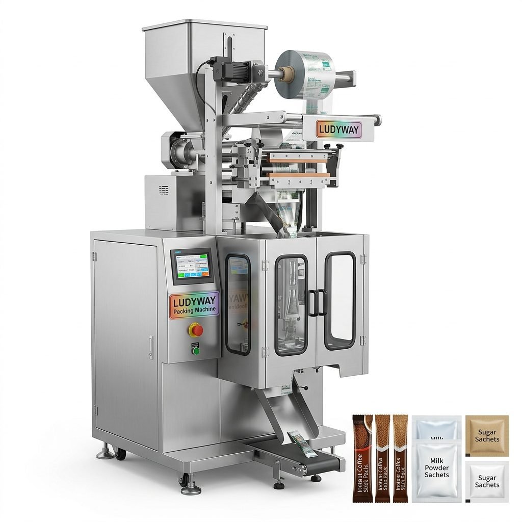 Instant Beverage Packaging Machine for Sachets Stick Packs Granule Powder Filling