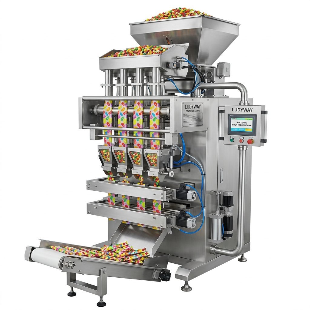 Jelly Bean Stick Pack Machine for Multi Lane Granule Packaging