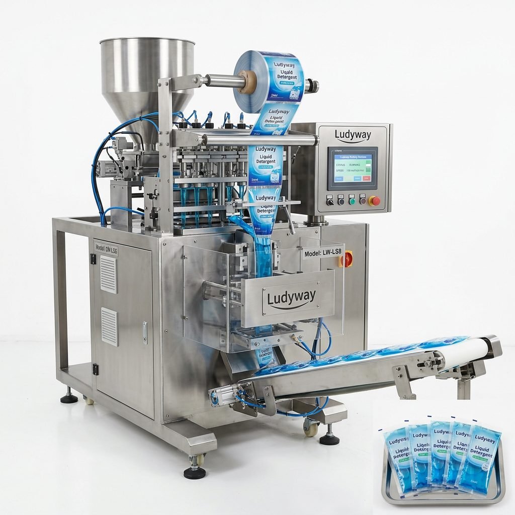 Liquid Detergent Sachet Packaging Machine for High Speed Filling Lines