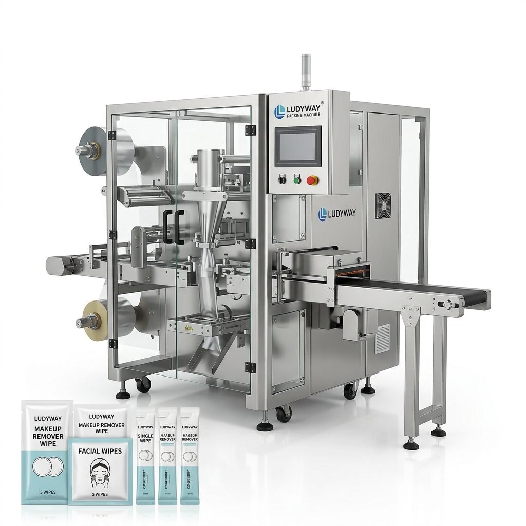 Makeup Remover Wipe Packaging Machine for Sachet Stick Pack Production