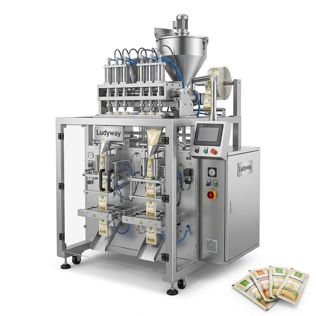 Mayonnaise Sachet Packaging Machine Multi Lane Automatic Filling Sealing System