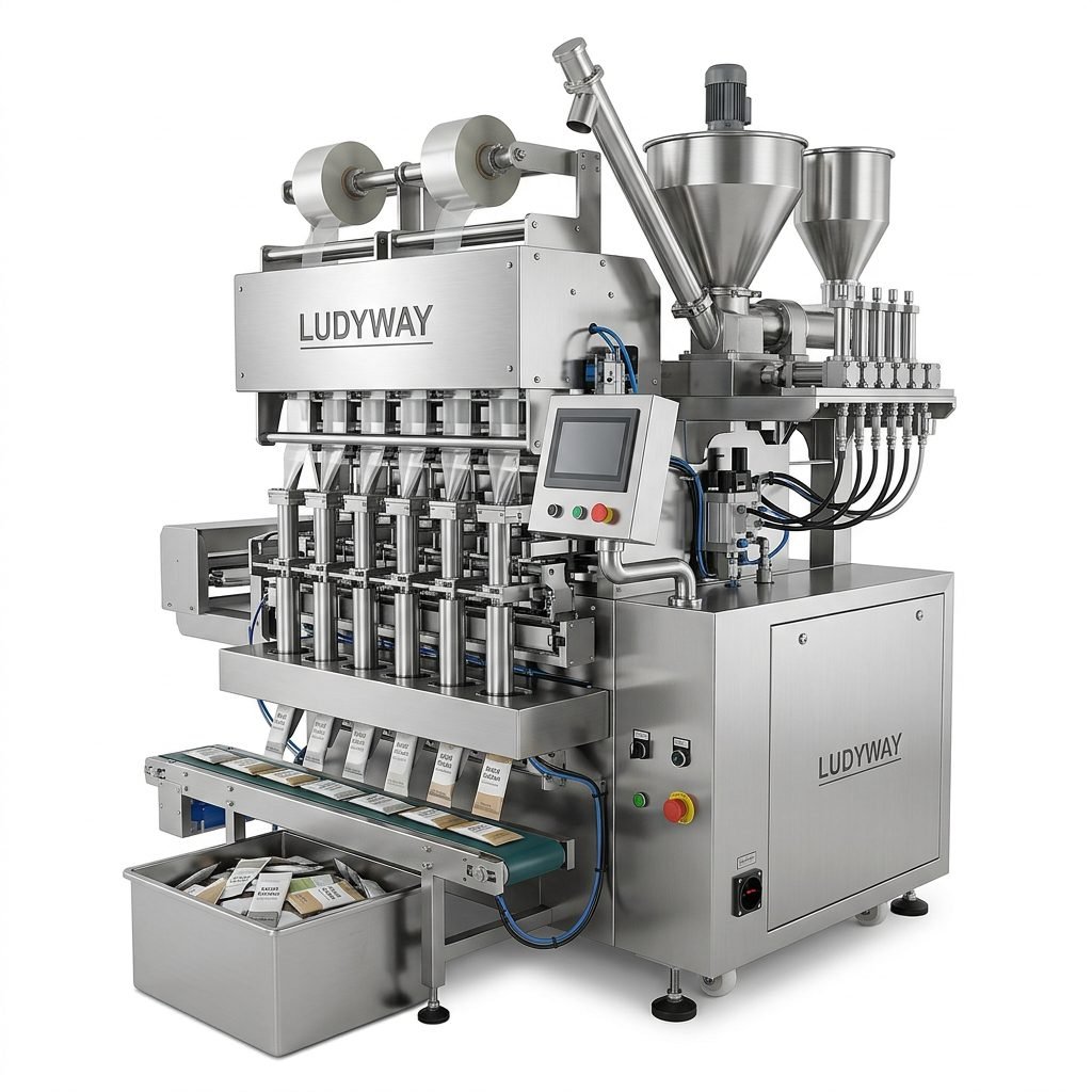 Meal Shake Packaging Machine for Sachet Stick Pack Filling Granule Powder Liquid