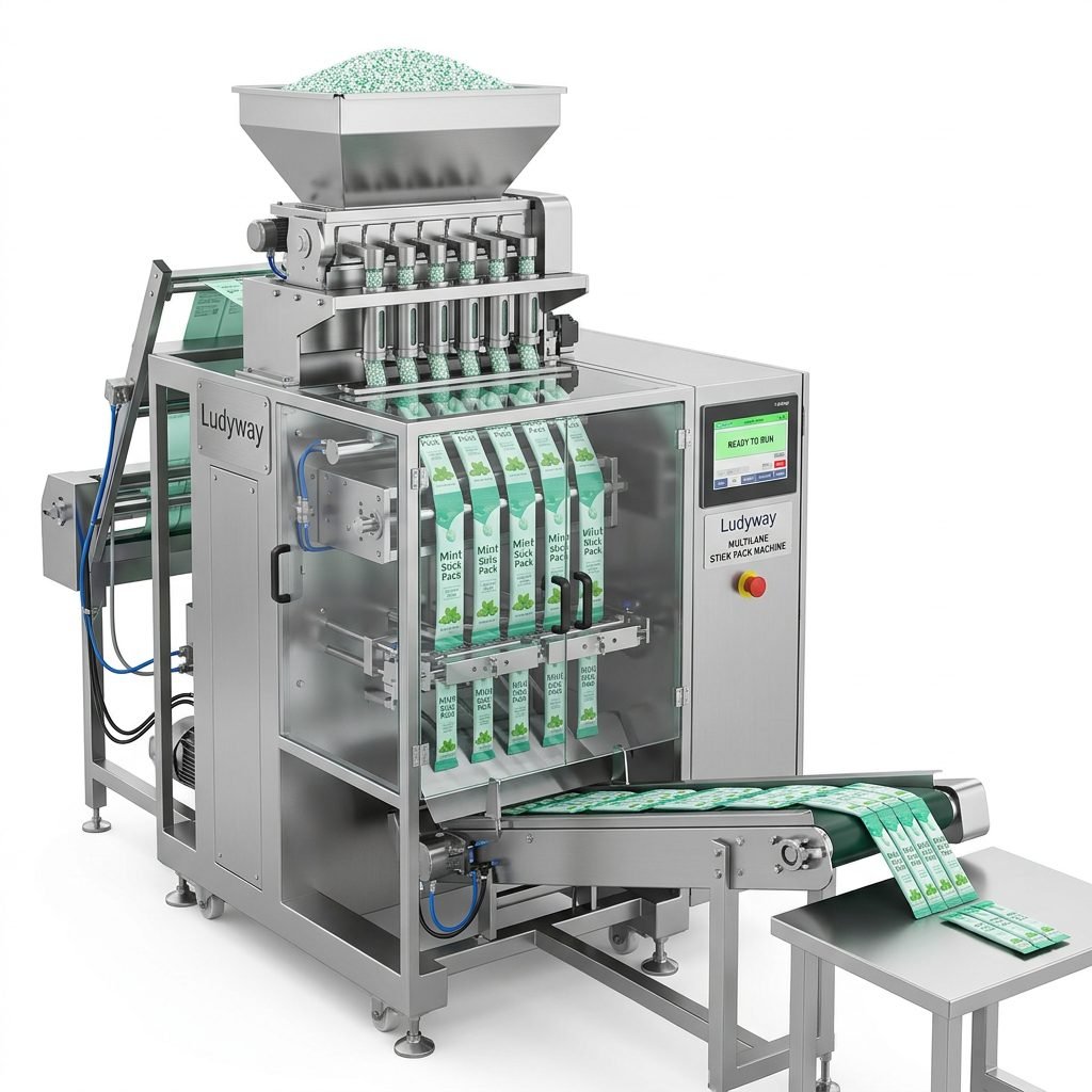 Mint Candy Stick Pack Machine for Granule Powder Packaging