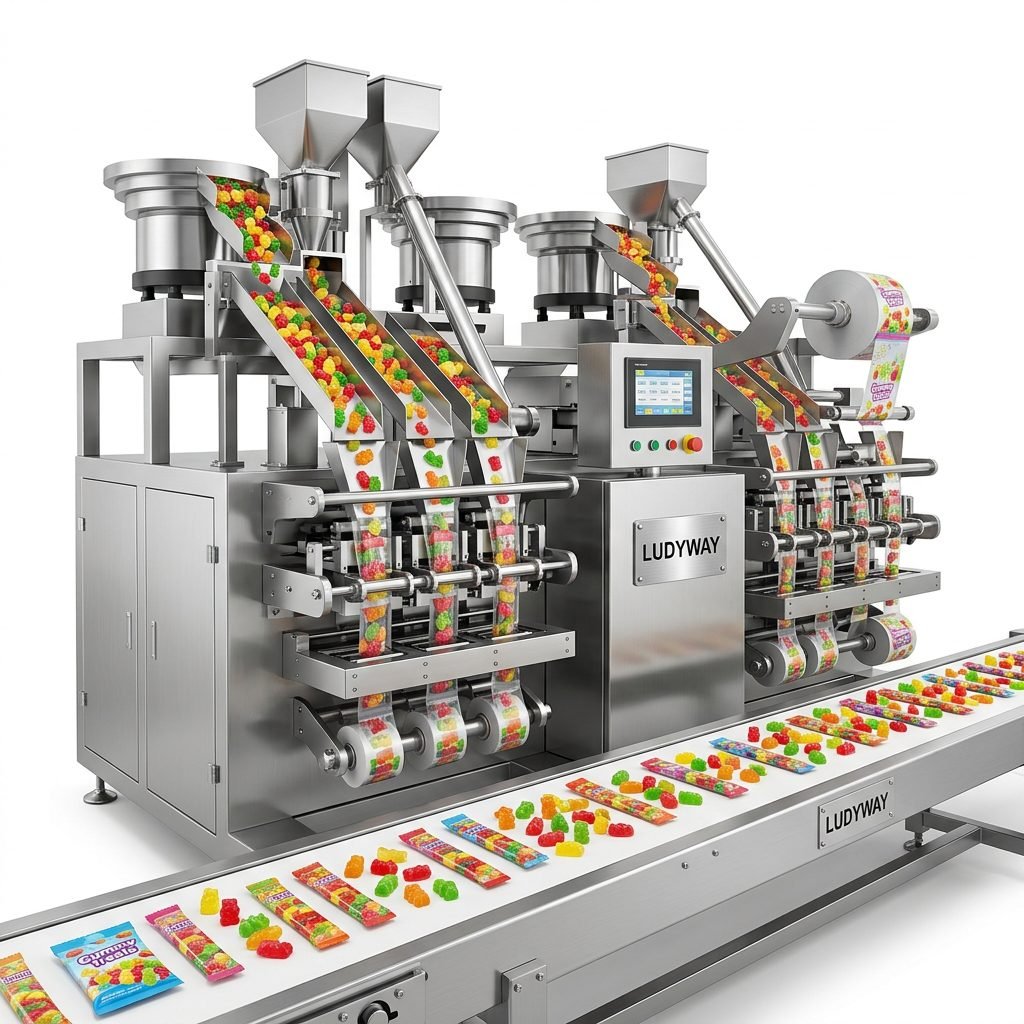 Multi Lane Gummy Candy Stick Pack and Sachet Packaging Machine for High Speed Production_m_13f96d13