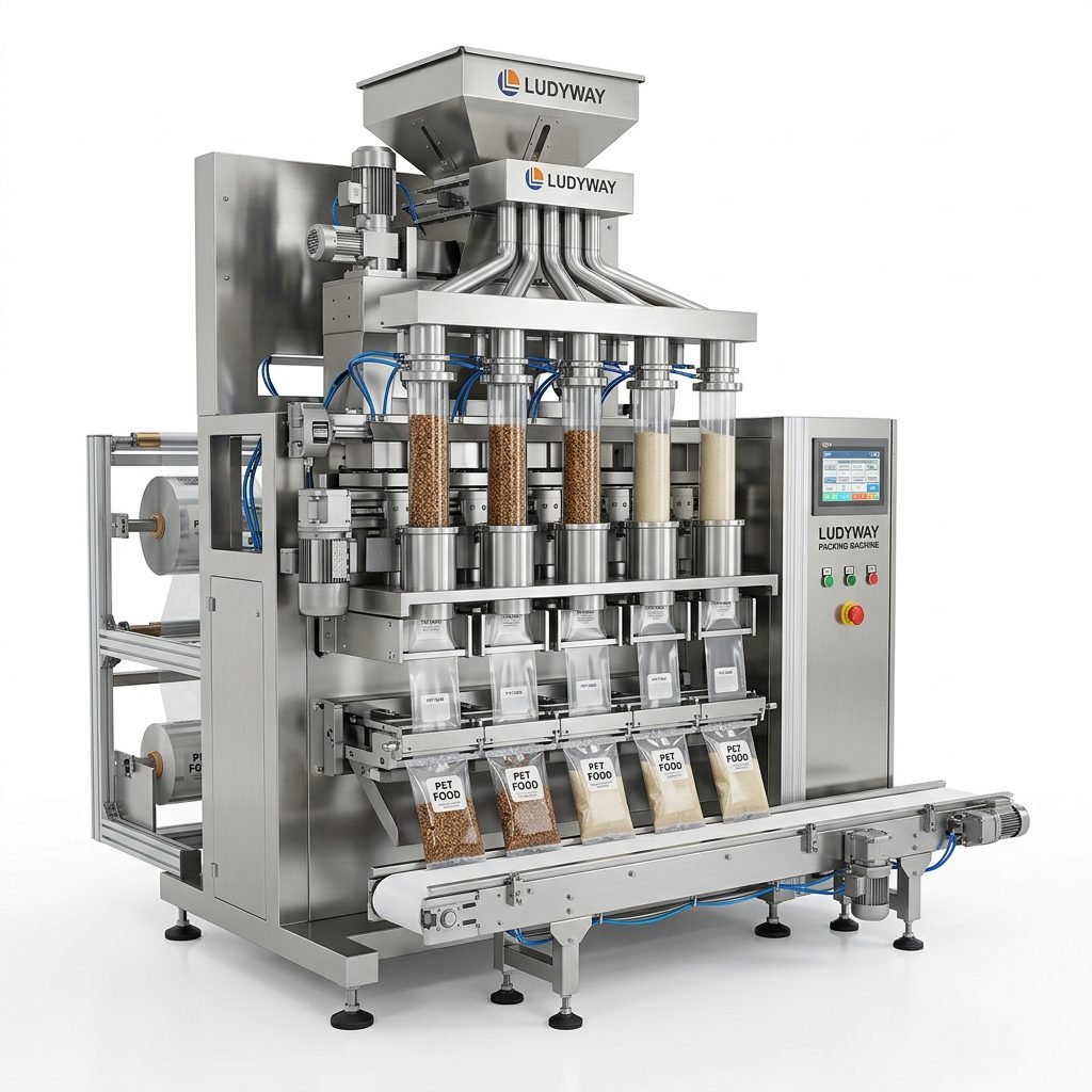 Multi Lane Pet Food Packaging System for Granules and Powder High Speed Automation