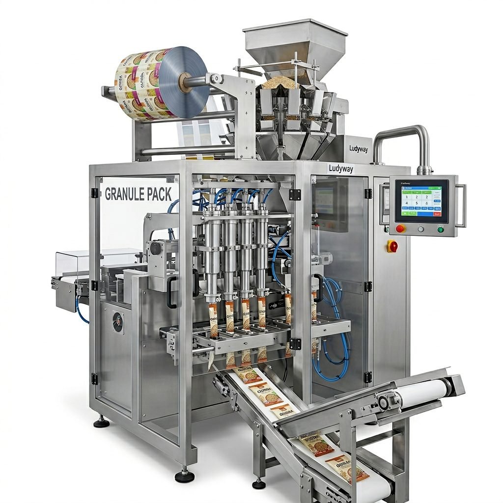 Multi Lane Quinoa Packaging Machine for Granules Automated Sachet Stick Pack Systems