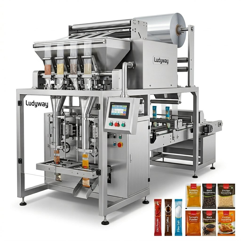 Multi Lane Spice Packaging Machine for Granules Powders High Speed Sachet Stick Pack Syste_0869331a
