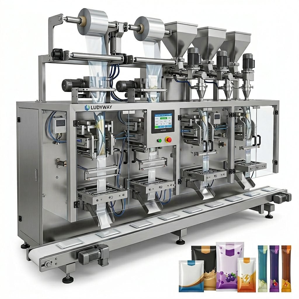 Multi Lane Supplement Powder Packaging Machine for Sachet and Stick Pack Production