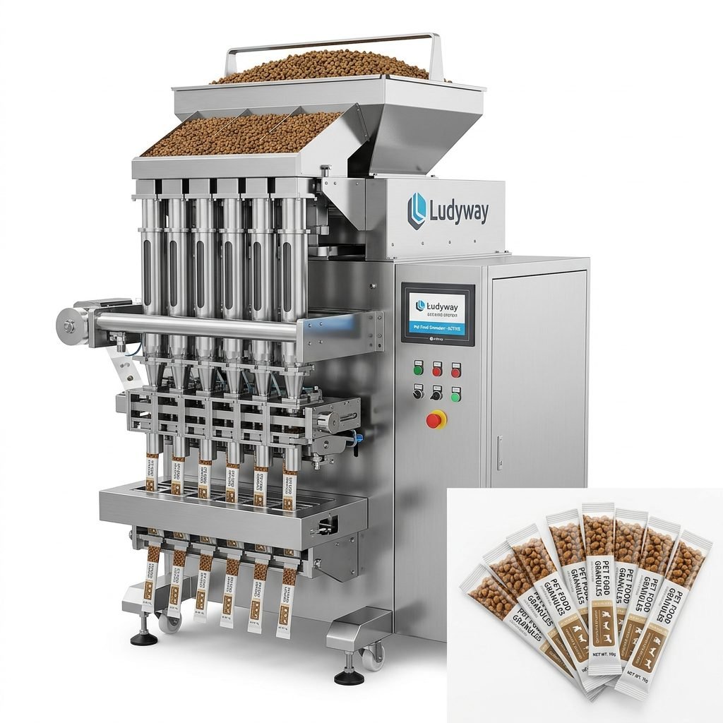 Pet Food Pellet Packaging Machine for Granules Multi Lane Stick Pack System