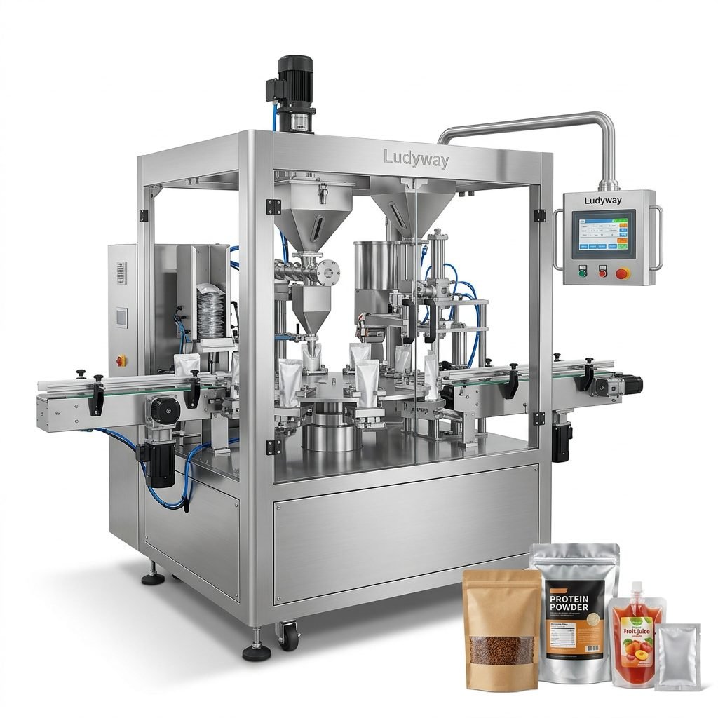 Premade Pouch Packaging Machine for Granules Powder Liquids Automated System