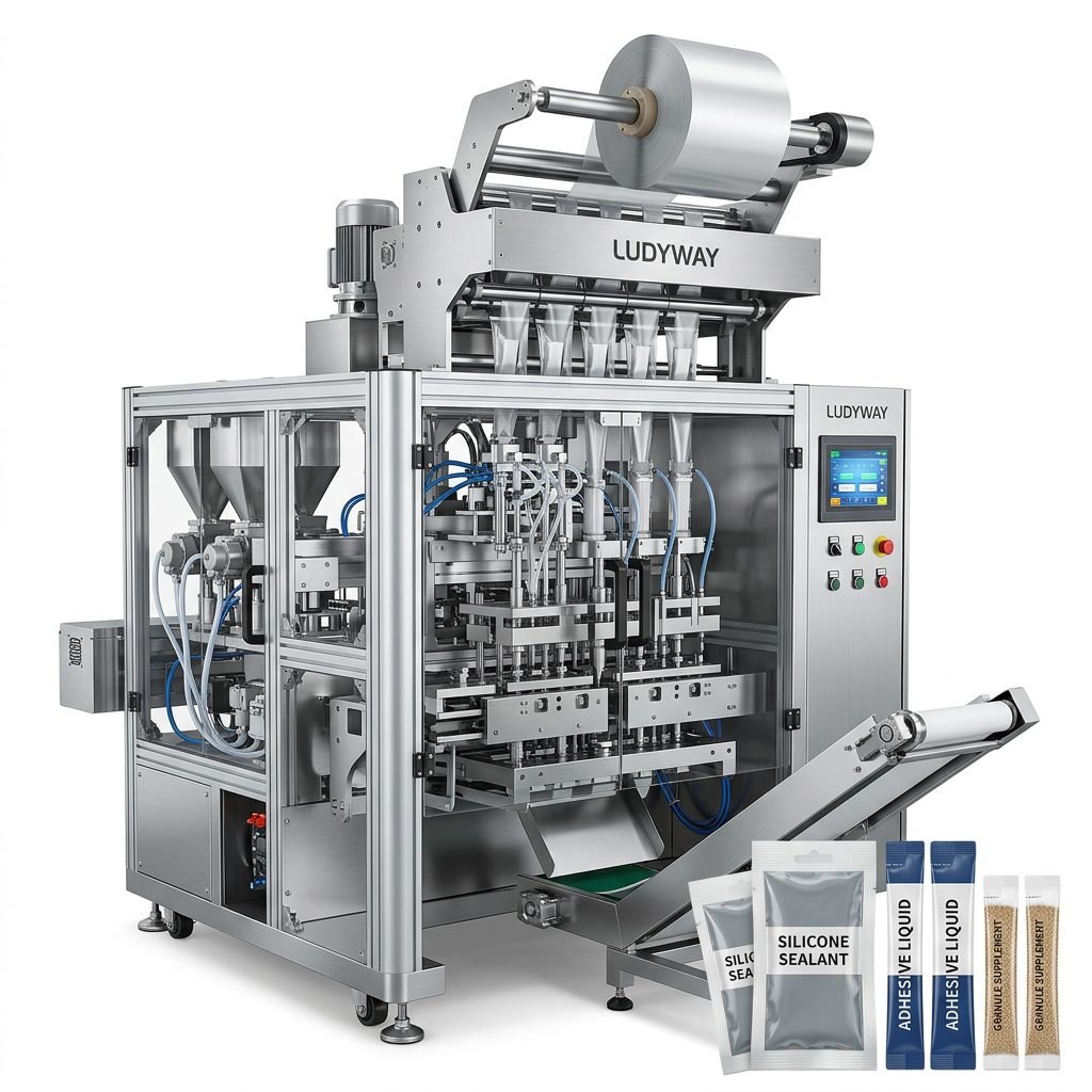 Sealant Packaging Machine for Sachet Stick Pack Systems Multi Lane Liquid Granule Filling__40ecf933